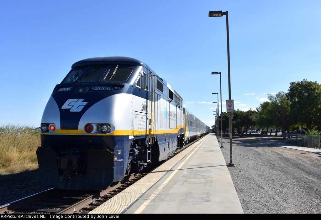 F59PHI # 2006 on the rear of Amtrak Train # 712-I took this picture from the platform at Antioch-Pittsburg Station